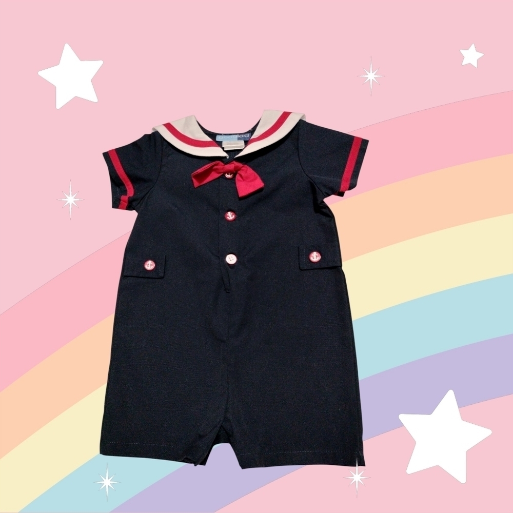 Good Lad Navy and Red Kids One Piece Size 18-24 M